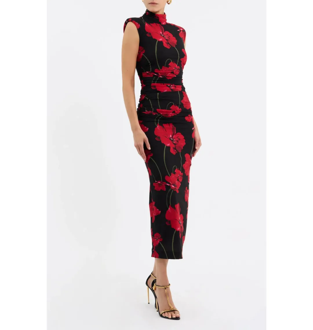 Rebecca Vallance Poppy Fields Midi Dress Floral Print Size AU 12 for rent on The Volte - main image
