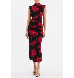 Rebecca Vallance Poppy Fields Midi Dress Floral Print Size AU 12 for rent on The Volte - image 1