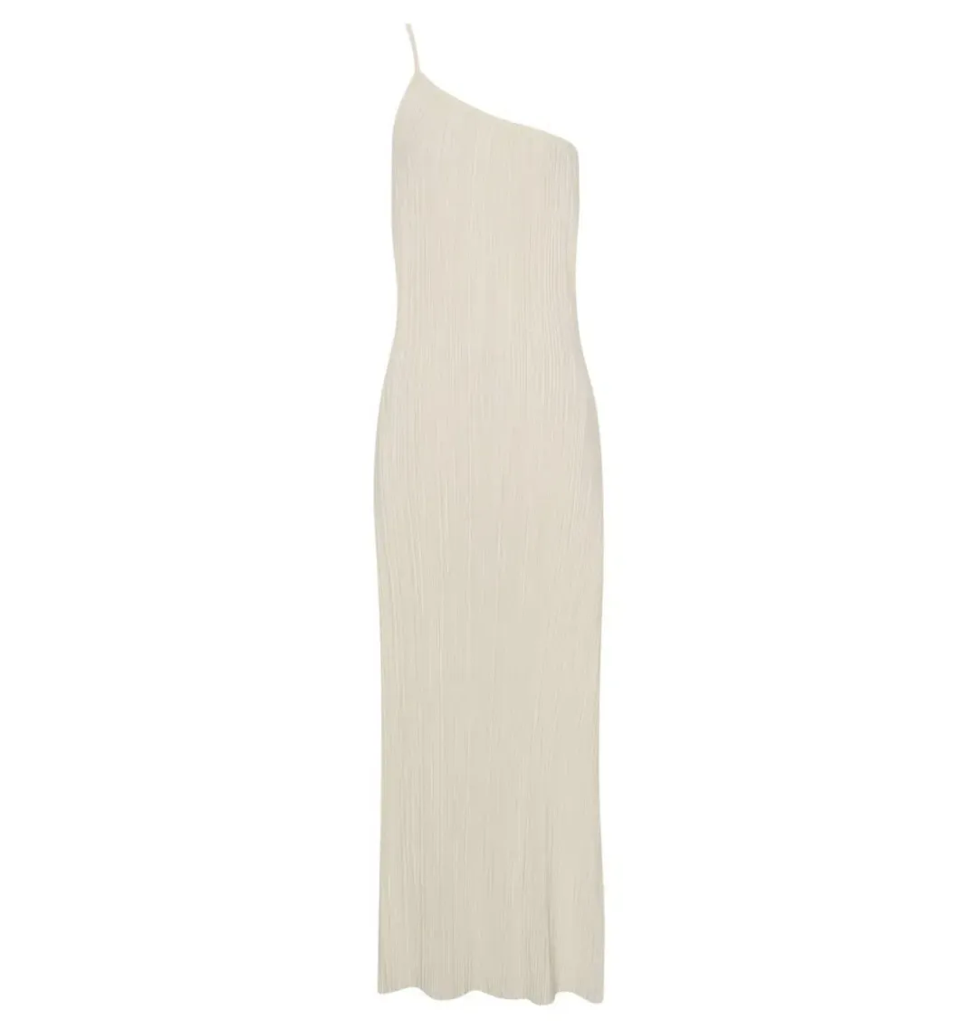 Meshki Pari Crinkle Maxi Dress Wheat Size S / AU 8 for rent on The Volte - main image