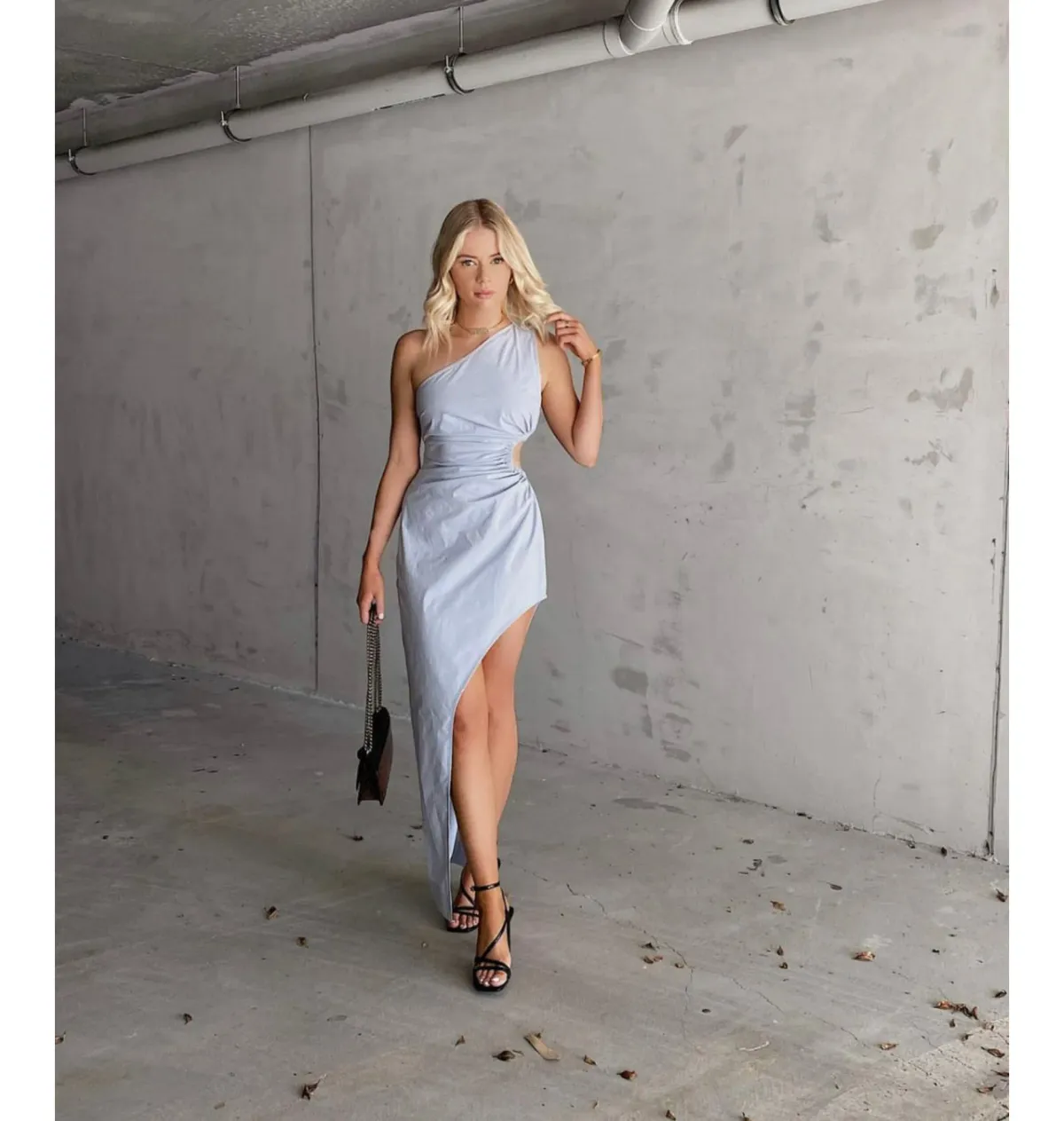Natalie Rolt Frida Midi Dress Sky Blue Size 3 / AU 12 for rent on The Volte - main image
