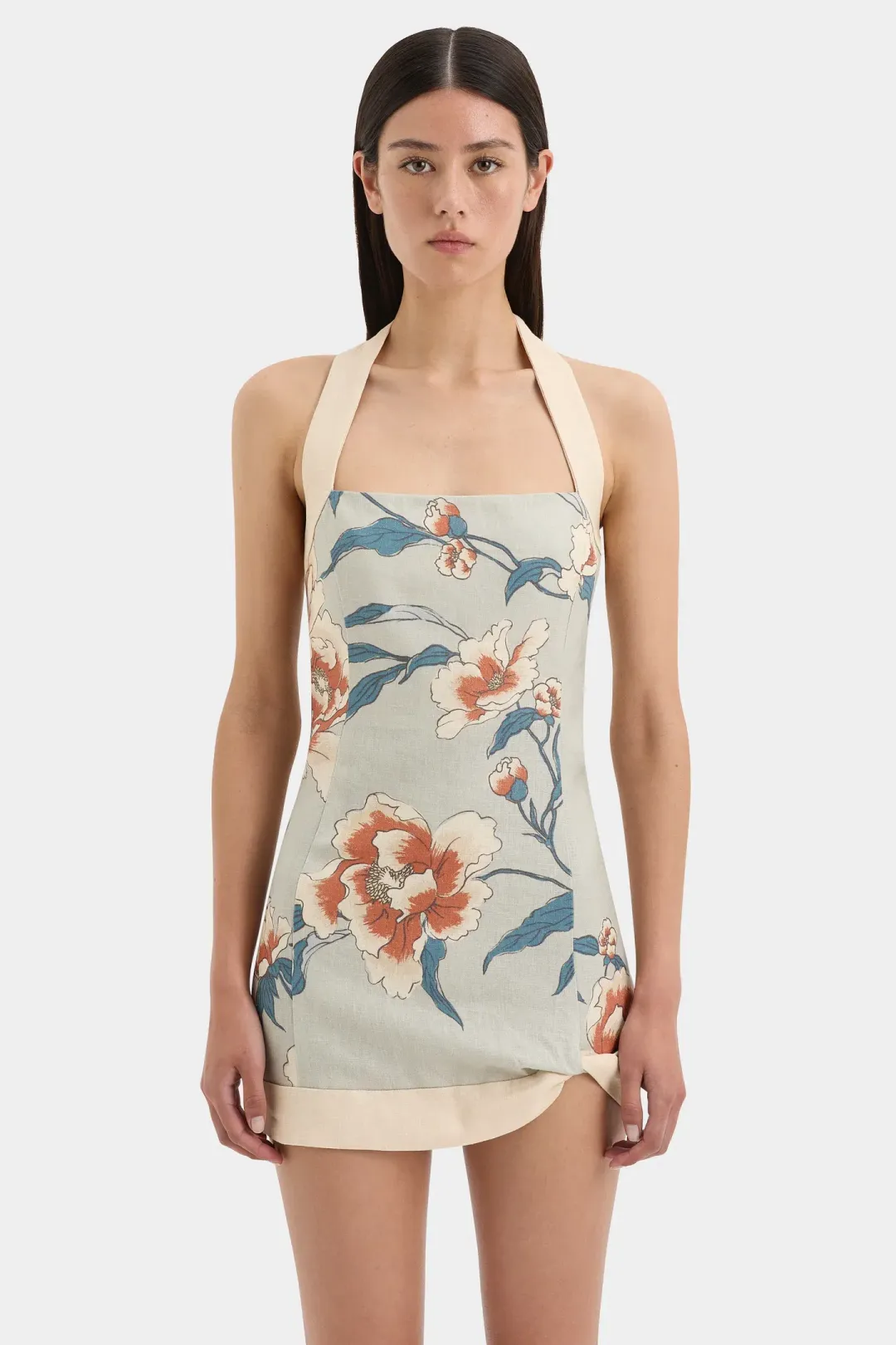 Sir the Label Roisin Mini Dress in Bloom Floral Size 0 / AU 6 for rent on The Volte - main image