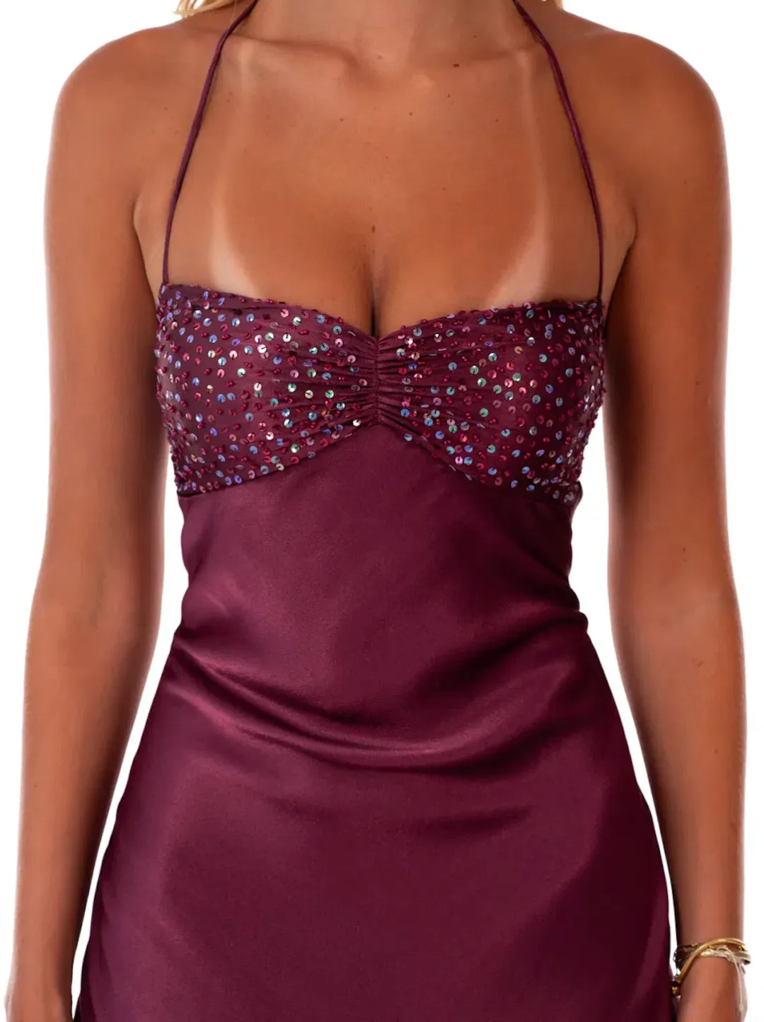 I Am Delilah Jade Maxi Dress Berry Size S / AU 8-10 for rent on The Volte - main image