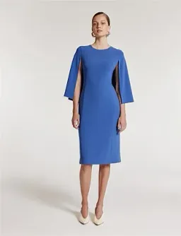 Perri Cutten Cape Sleeve Dress in Blue Size AU 16 for rent on The Volte - image 1