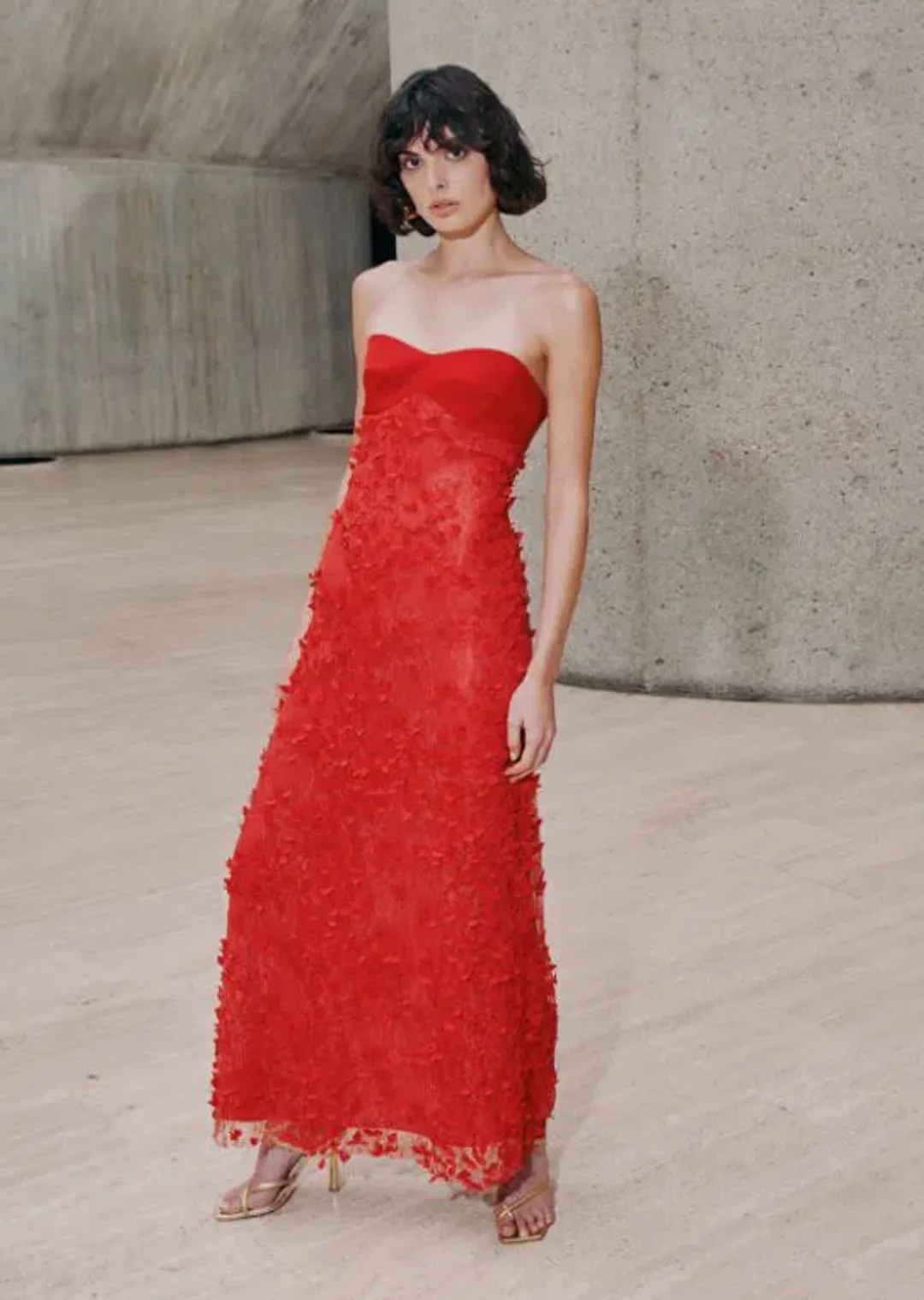 Manning Cartell Enchantment Balconette Gown in Scarlet Red Size 10 for rent on The Volte - main image
