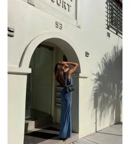 Kookai Alannah Maxi Dress Blue Size AU 8 for rent on The Volte - image 2