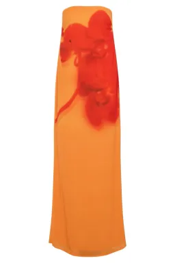 Meshki Amaya Strapless Maxi Dress Koi Orchid Print Size S/AU 8 for rent on The Volte - image 6