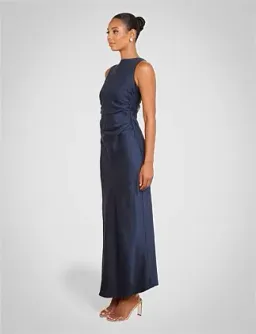 Pilgrim Gita Boat Neck Dress In Navy Size AU 10 for rent on The Volte - image 2
