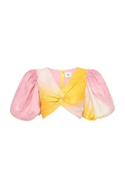 Aje Cloud Burst Cropped Blouse and Skirt Set in Pink Size AU 6 for rent on The Volte - image 4