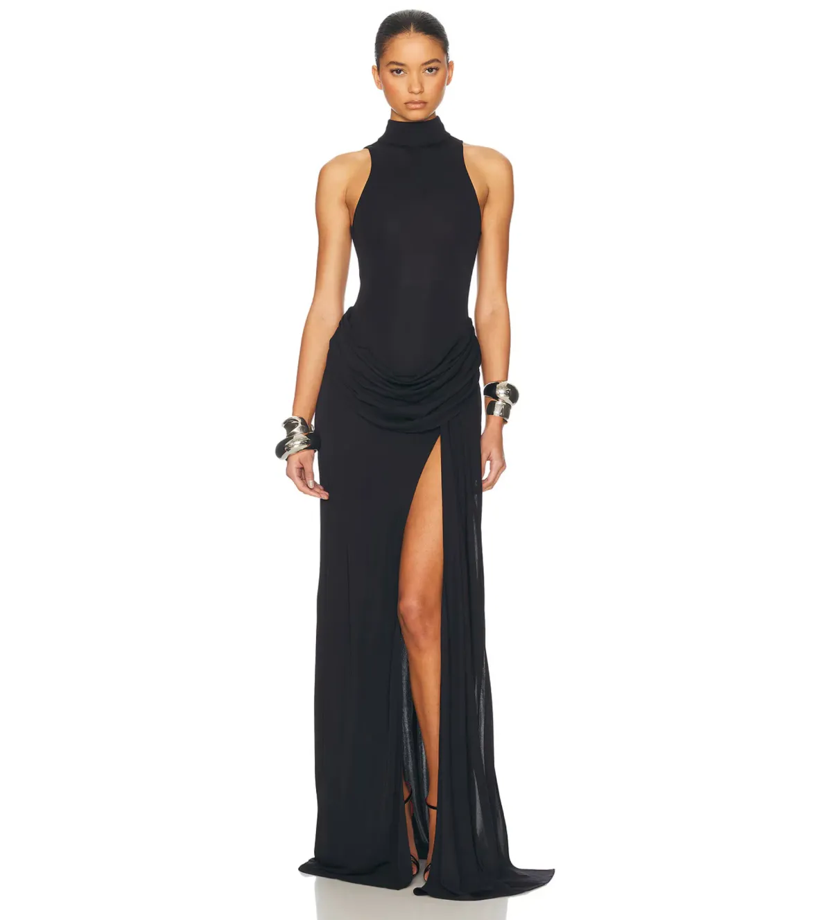 Helsa The Ophelia Dress in Black Size XS/ AU 6 - 8 for rent on The Volte - main image