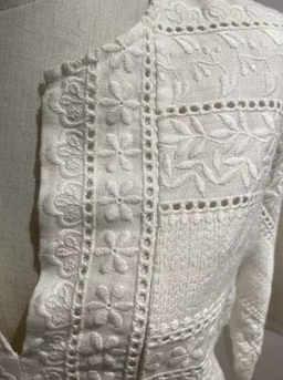 LOVER THE LABEL Italian Linen White Embroidery Dress Size S/M for rent on The Volte - image 5