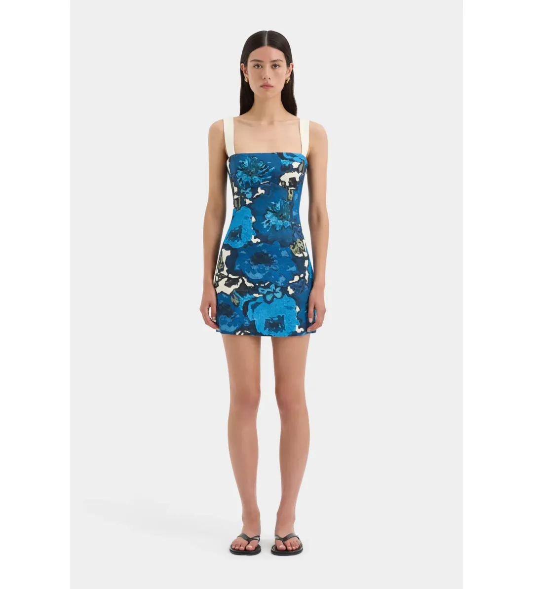 Sir Camellia Mini Dress Blue Floral print Size 2 / AU 10 for rent on The Volte - main image