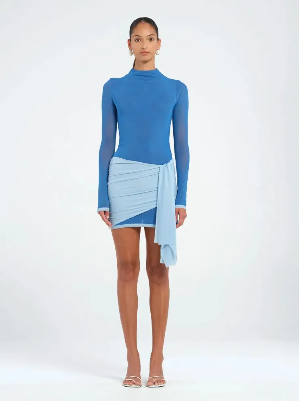Benni Kingslet Mini Dress Blue Size AU 6  for rent on The Volte - main image