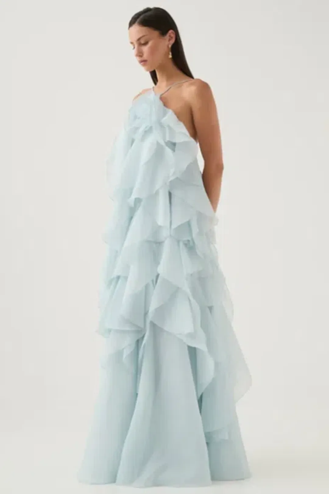 Aje Pandorea Blue Maxi Dress Size 8 for rent on The Volte - main image