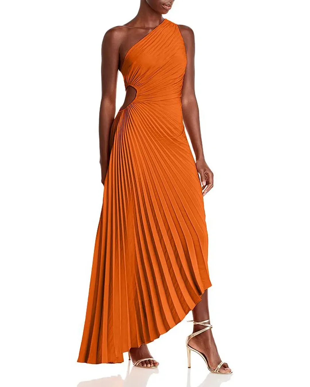 ALC Delfina Midi Dress Citrus Orange Size 2 / AU 8 for rent on The Volte - main image