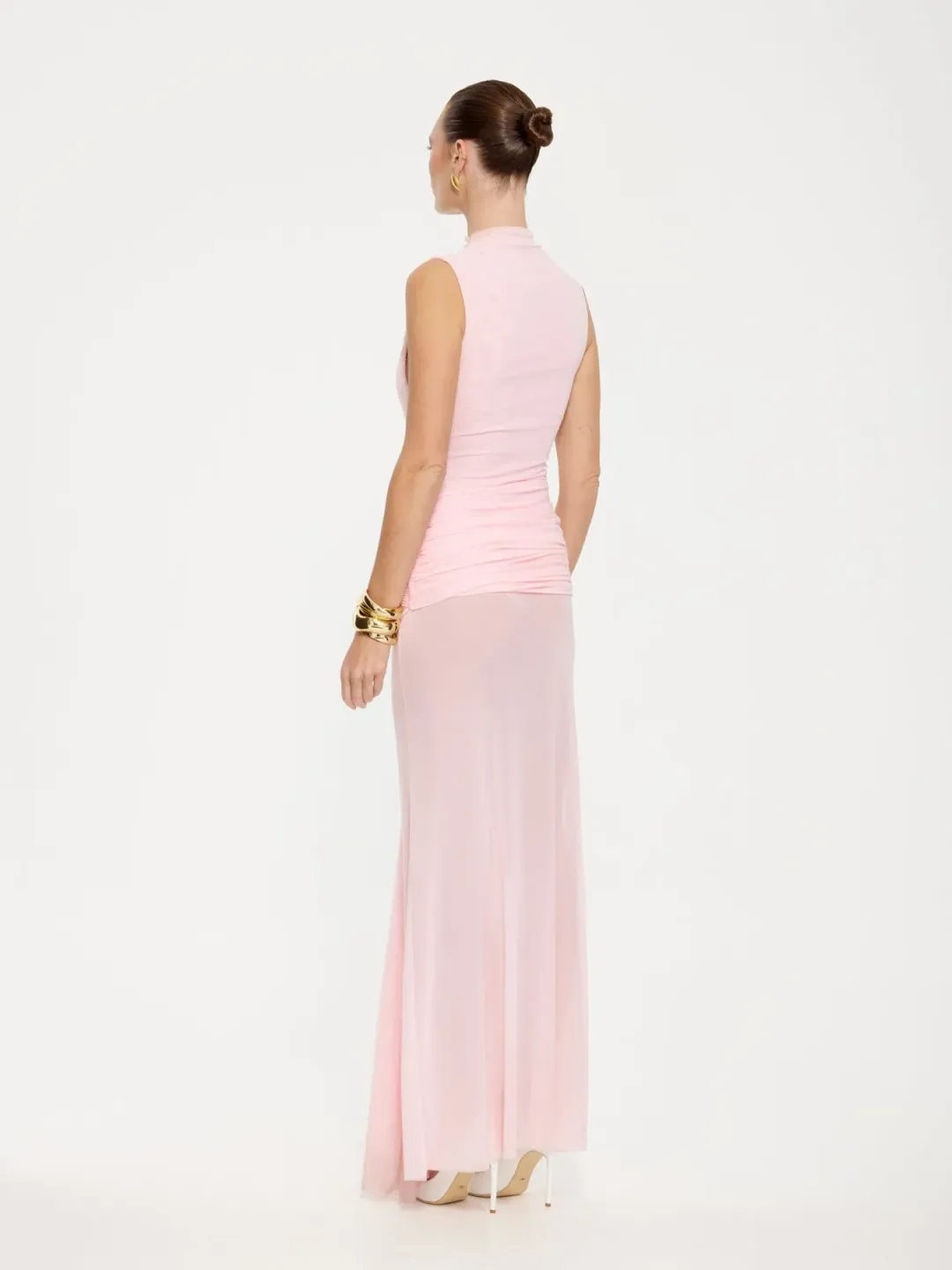 Effie Kats Roza Maxi Dress Petal Pink Size 6  for rent on The Volte - main image
