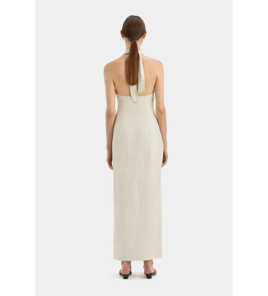 Sir the Label Affogato Halter Maxi Dress in Ecu Size 14 for rent on The Volte - main image
