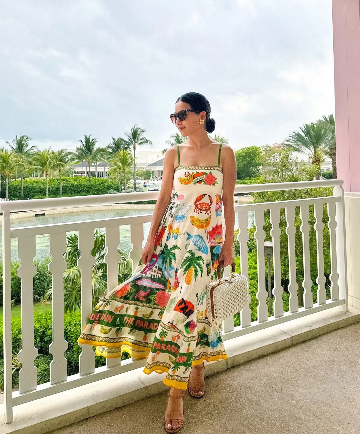 Alemais Paradiso Midi Sundress Multi Size 8  for rent on The Volte - main image