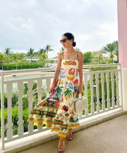 Alemais Paradiso Midi Sundress Multi Size 8  for rent on The Volte - image 1