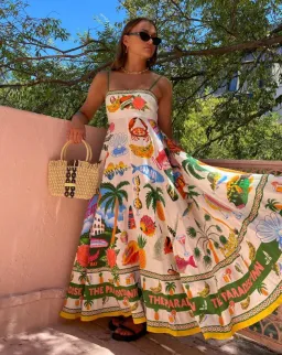 Alemais Paradiso Midi Sundress Multi Size 8  for rent on The Volte - image 5
