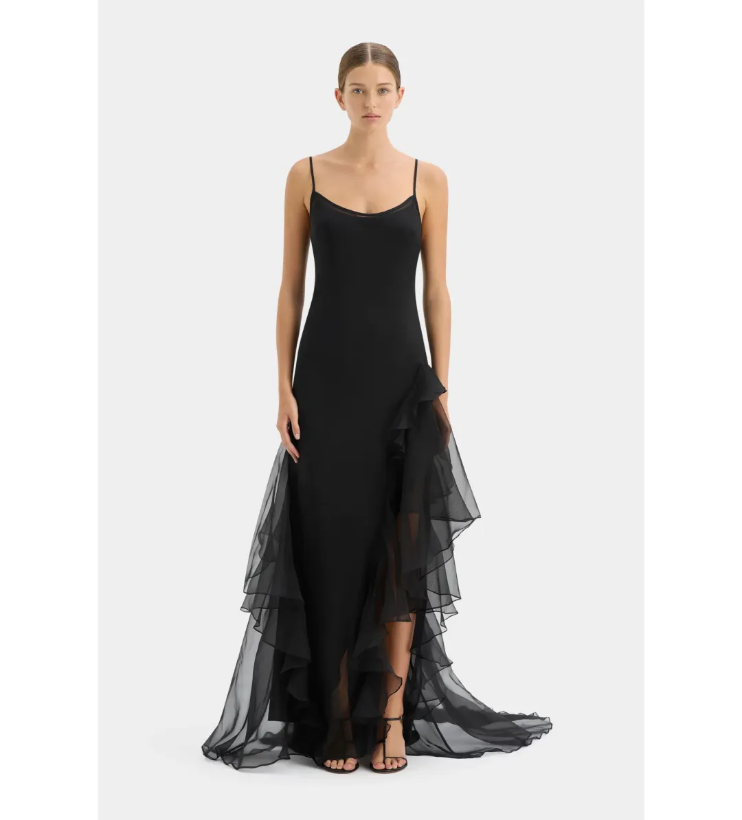 Sir The Label Sage Flounce Gown Black Size 1 / AU 8 for rent on The Volte - main image