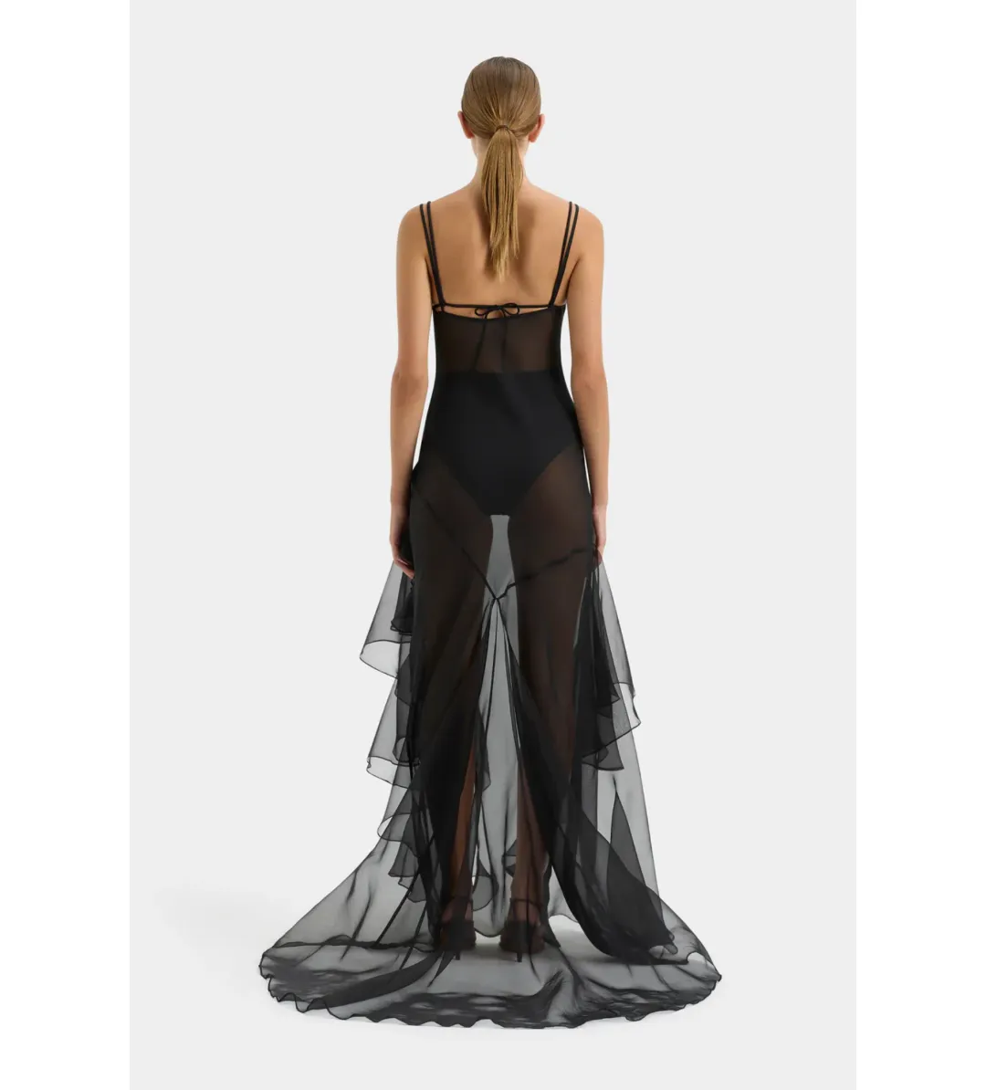 Sir The Label Sage Flounce Gown Black Size 1 / AU 8 for rent on The Volte - main image