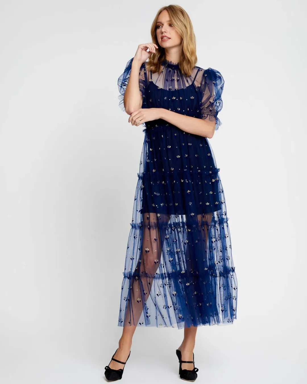Alice McCall Cowboy Tears Midi Dress Blue Size 8 for rent on The Volte - main image