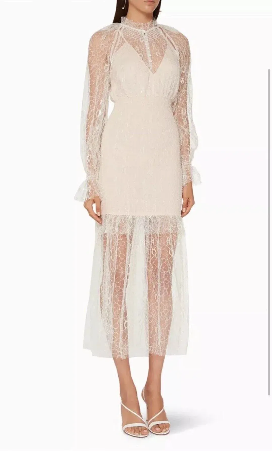 Alice McCall After Dark Midi Dress Soft Shell Pink Size 8  for rent on The Volte - main image