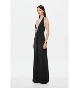 MISHA Jennifer Cupro Maxi Dress Black Size 8/S for rent on The Volte - image 6