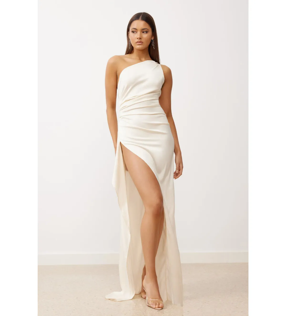 Lexi Samira Dress  Oyster Size 8  for rent on The Volte - main image