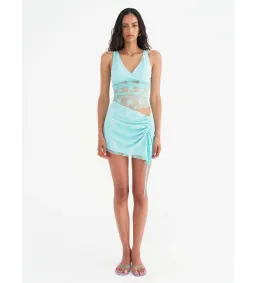Benni Margot Mini Dress Aqua Size S/AU 8 for rent on The Volte - image 1
