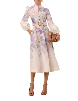 Zimmermann Dawning Buttoned Midi Multi Hydrangea Size AU 14 for rent on The Volte - image 1