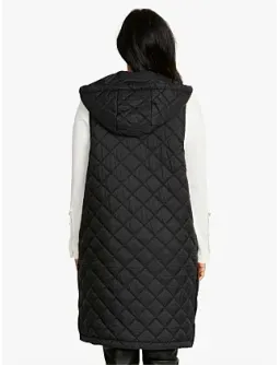 Ping Pong Kit Side Button Hooded Long Puffer Vest Black Size 18 for rent on The Volte - image 4
