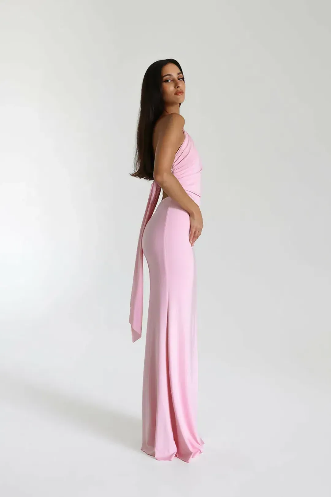 Natalie Rolt  Fabienne Maxi Gown Pink Size 2 / Size AU 10  for rent on The Volte - main image