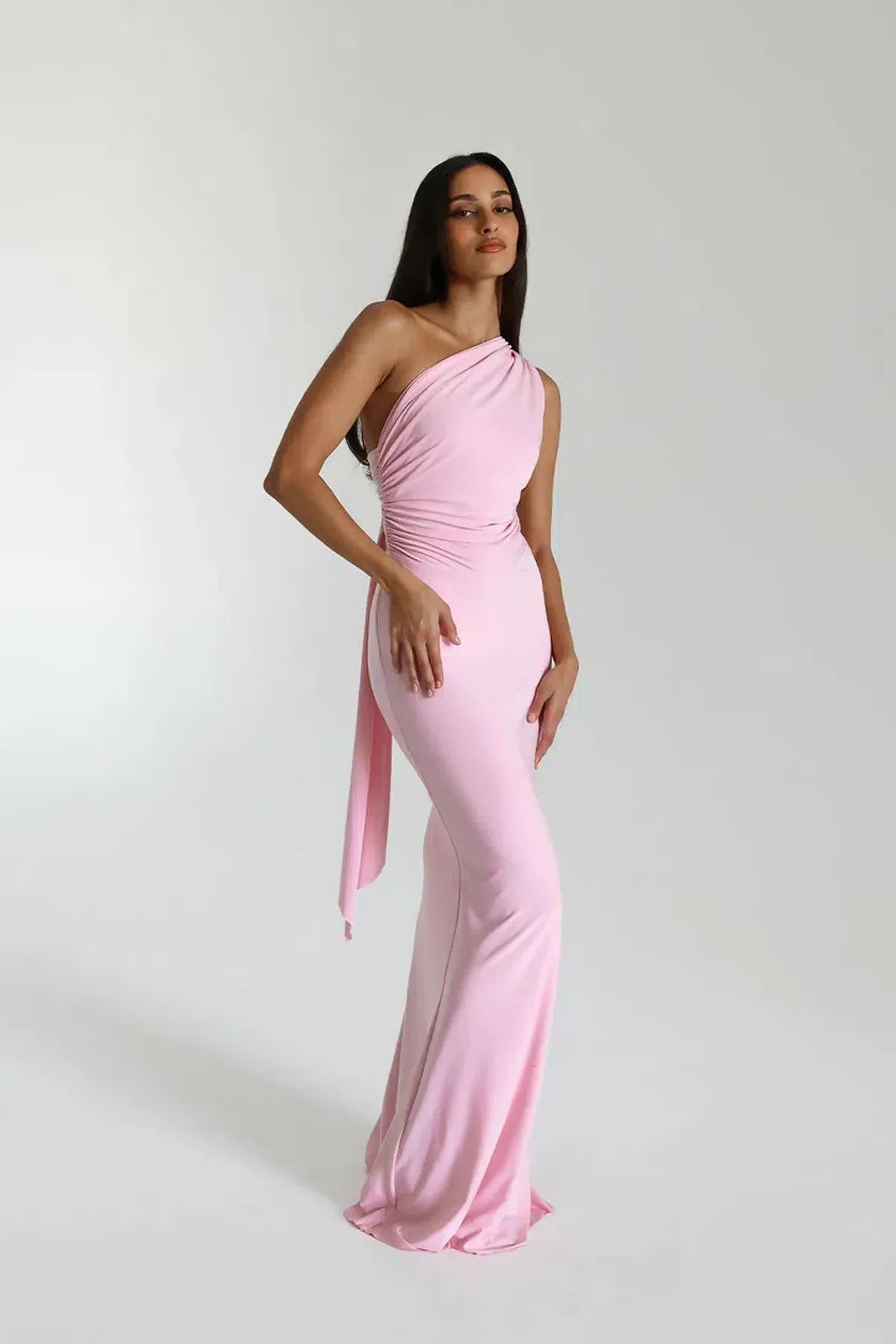 Natalie Rolt  Fabienne Maxi Gown Pink Size 2 / Size AU 10  for rent on The Volte - main image