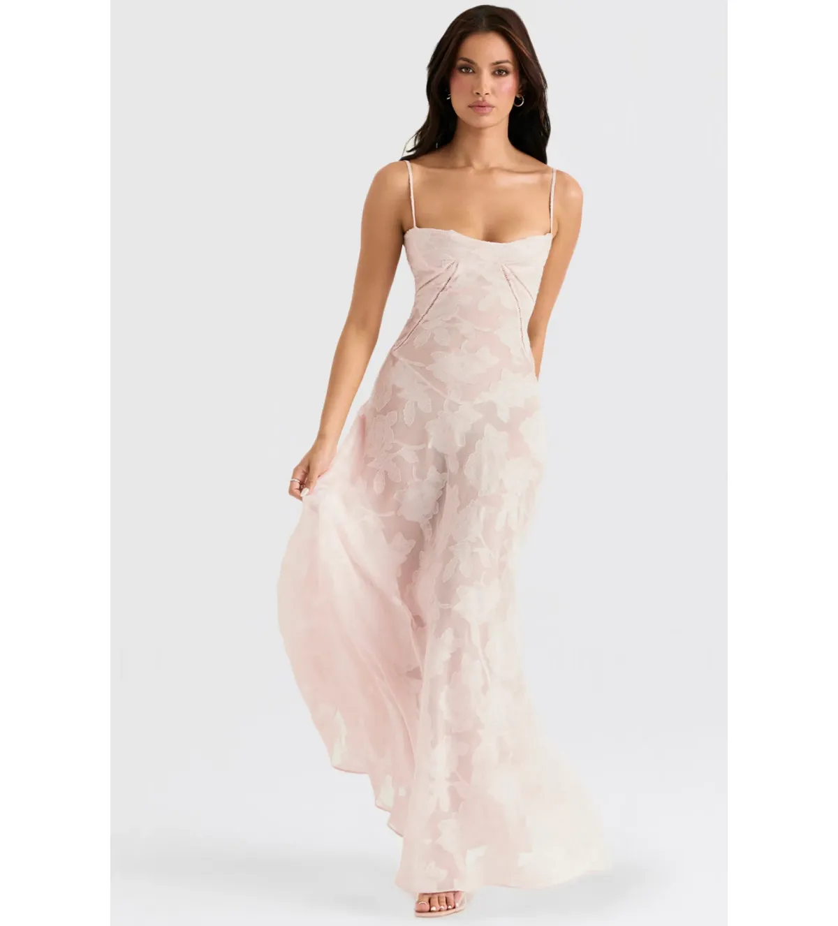 House of CB Seren Maxi Dress Pink Size XS / AU 6 for rent on The Volte - main image