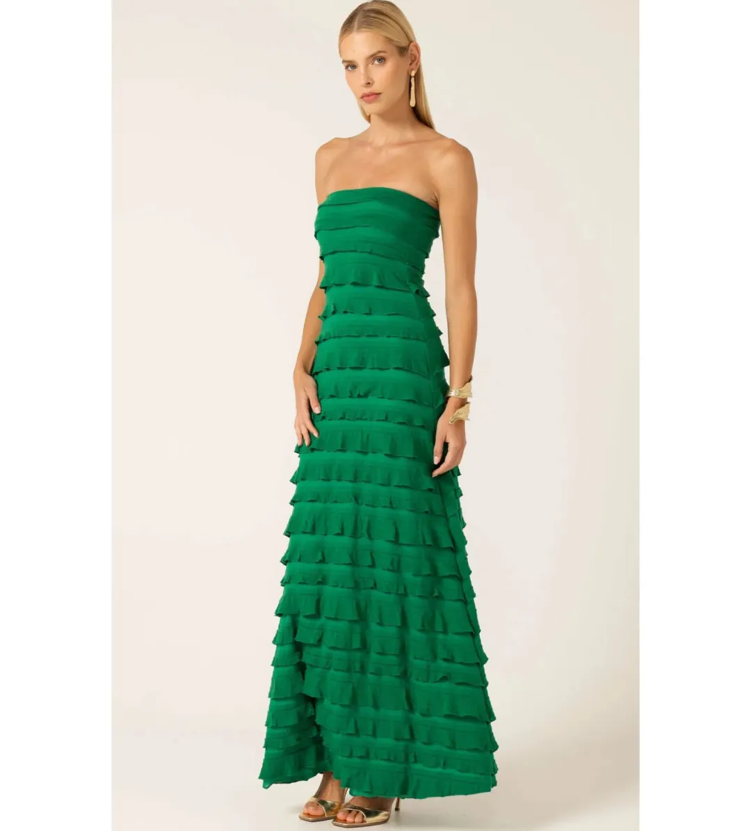 Sacha Drake Maddison Dress in Emerald Size 10 for rent on The Volte - main image