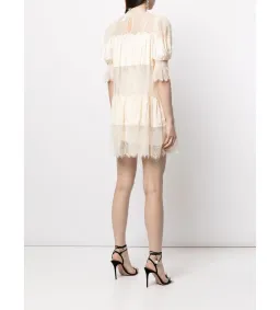 Alice Mccall Sun Moon Lace Mini Dress Nude Size AU 8   for rent on The Volte - image 3