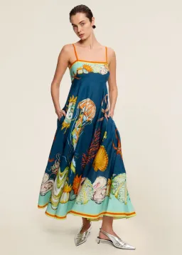 Alemais Dorian Midi Sundress Multi Size 10 for rent on The Volte - image 1