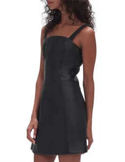 NEW Aje Osa Mini Vegan Leather Mini Dress Black Size 4 for rent on The Volte - image 2