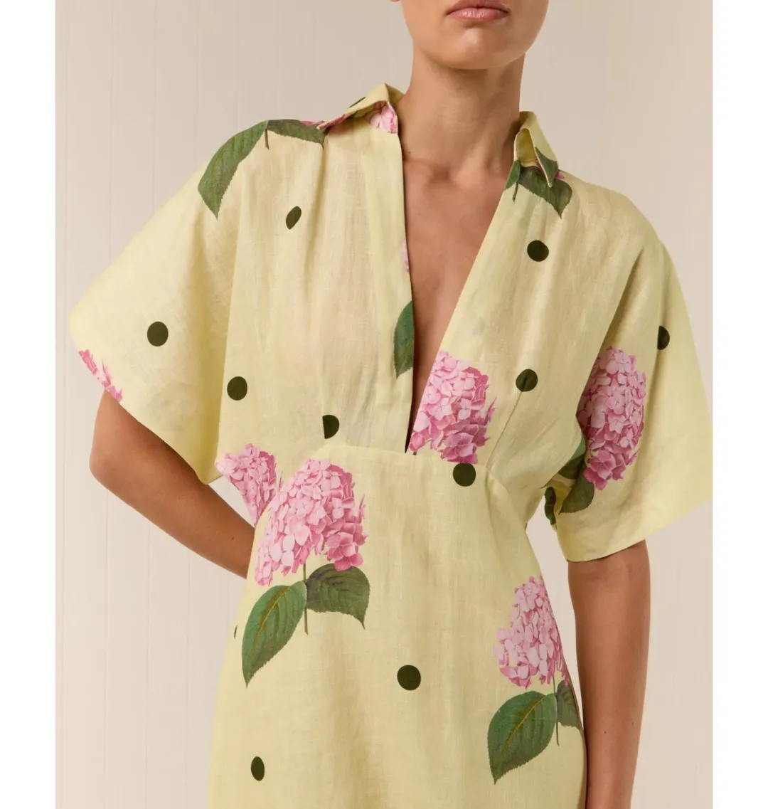 Palm Noosa Jasmine Dress Yellow Floral Size 8 for rent on The Volte - main image