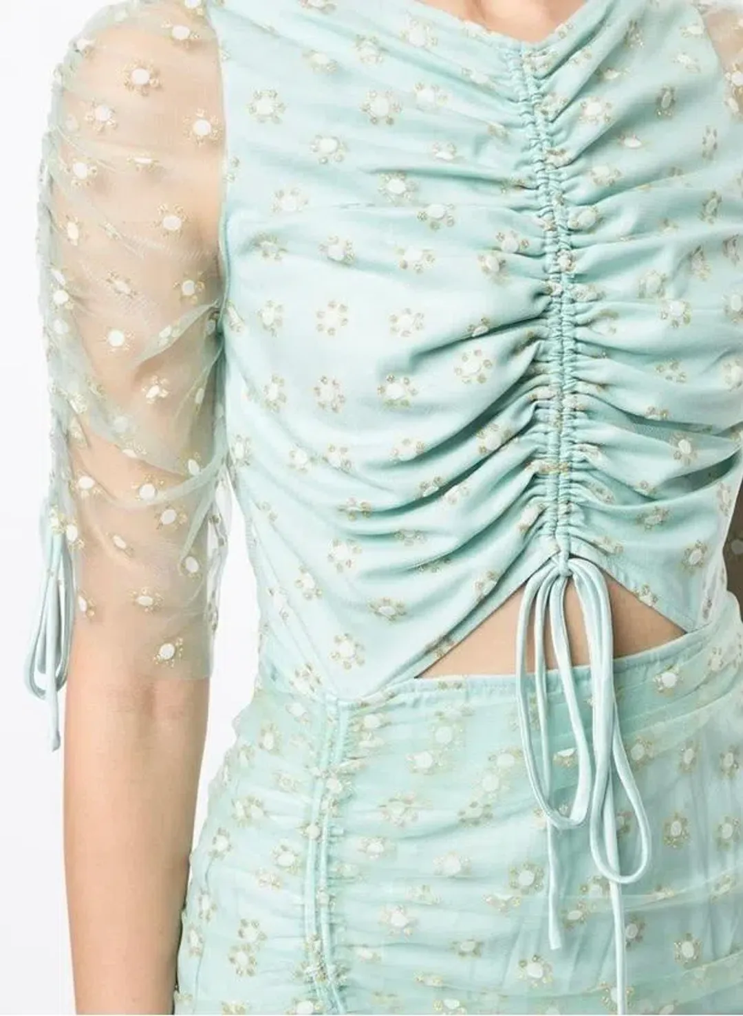 Alice McCall Stardust Midi Dusty Peppermint Dress Size AU 8 for rent on The Volte - main image