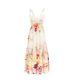 Leo Lin Rose Bustier Midi Dress Cascade Print Size AU 10 for rent on The Volte - image 8