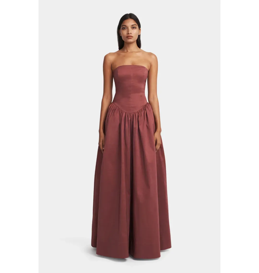 Hansen & Gretel Audrey Gown Pinot Size S / AU 8 for rent on The Volte - main image