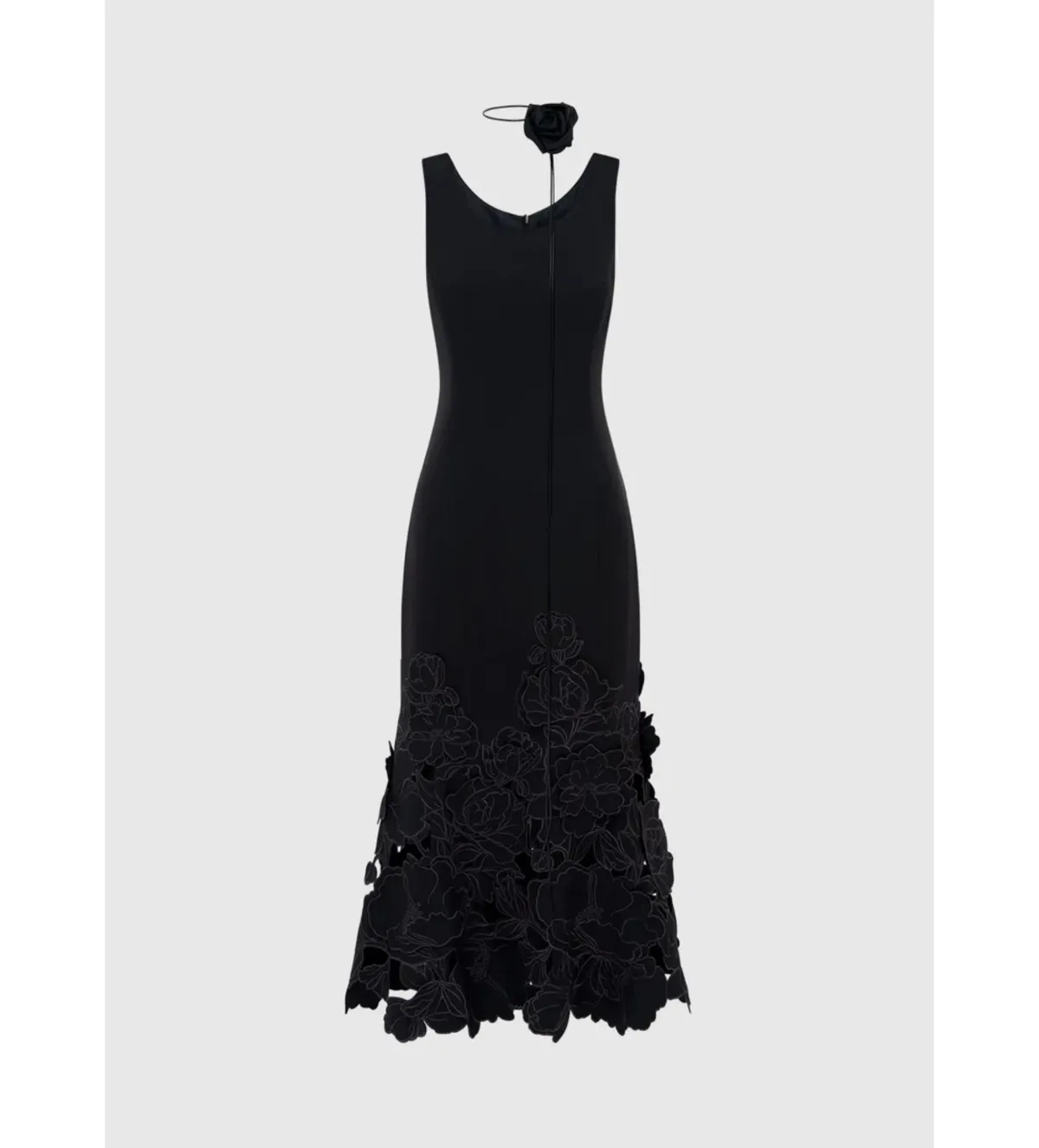 Leo Lin Emily Applique Midi Dress Size 8 for rent on The Volte - main image