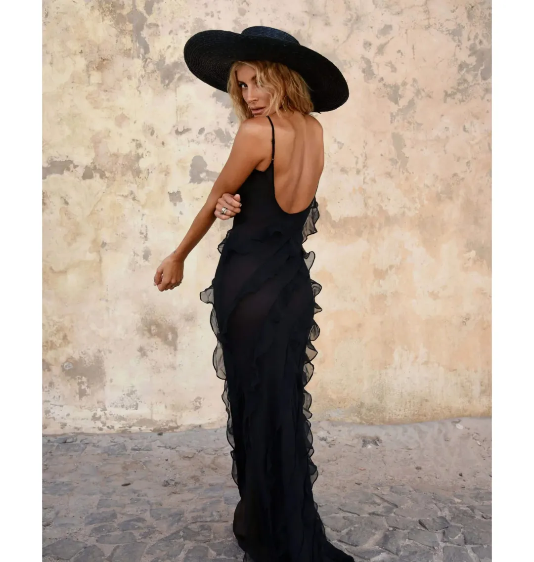 Rat & Boa Selena Dress Black Size Medium / AU 10 for rent on The Volte - main image