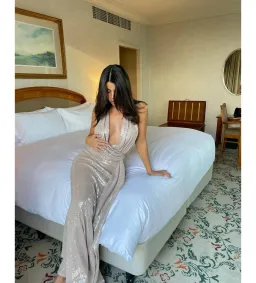 Calia Collection Leila Maxi Dress Taupe Size XS AU 6 for rent on The Volte - image 3