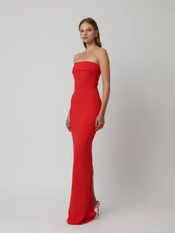 EFFIE KATS MONROE GOWN IN CHERRY RED for rent on The Volte - image 4
