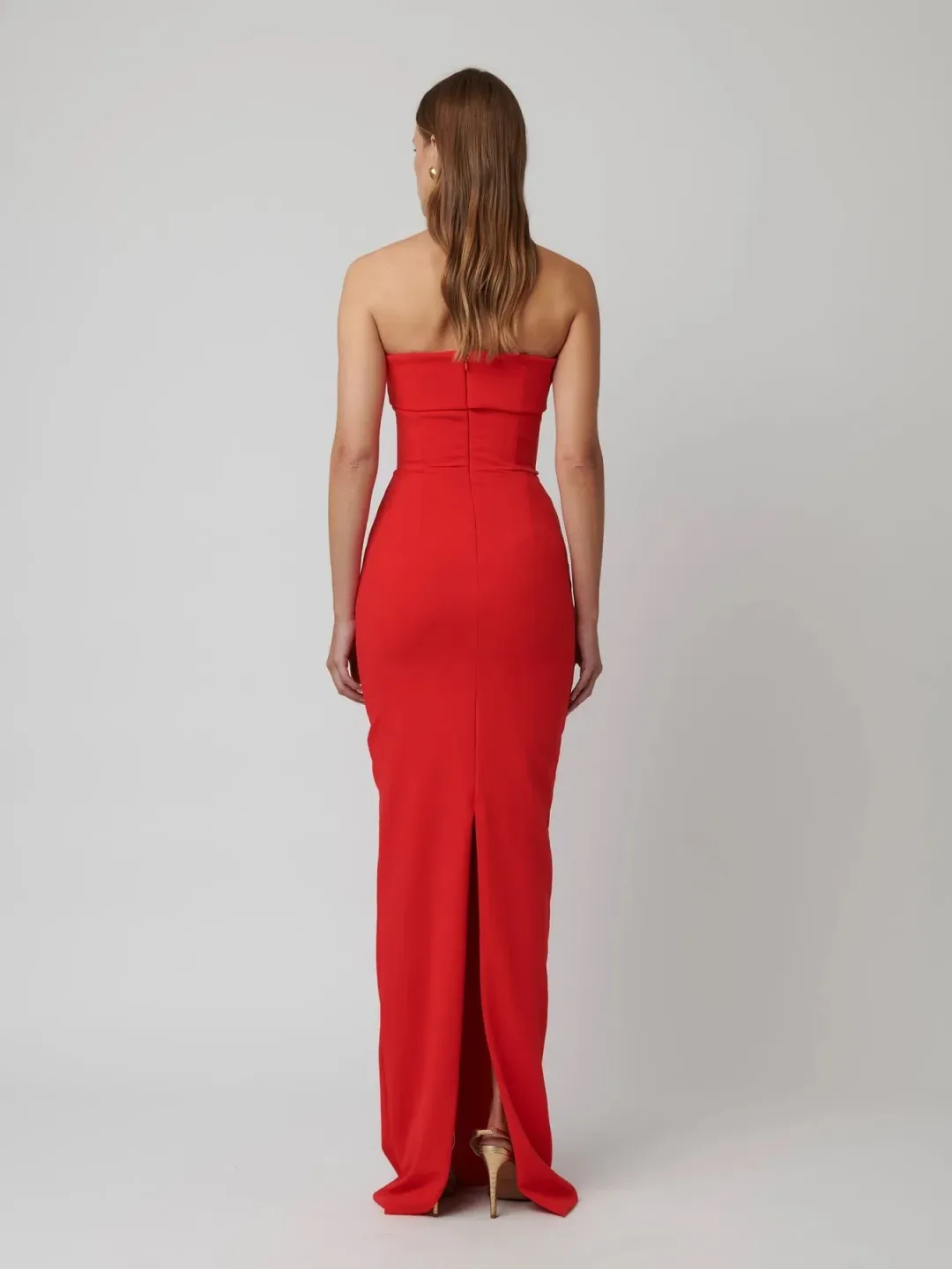 EFFIE KATS MONROE GOWN IN CHERRY RED for rent on The Volte - main image