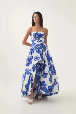 Aje  Cobalt Behold Maxi Dress Floral Size  10 for rent on The Volte - image 1