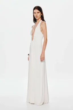 Misha Jennifer Cupro Maxi Dress White Size 10/M for rent on The Volte - image 2